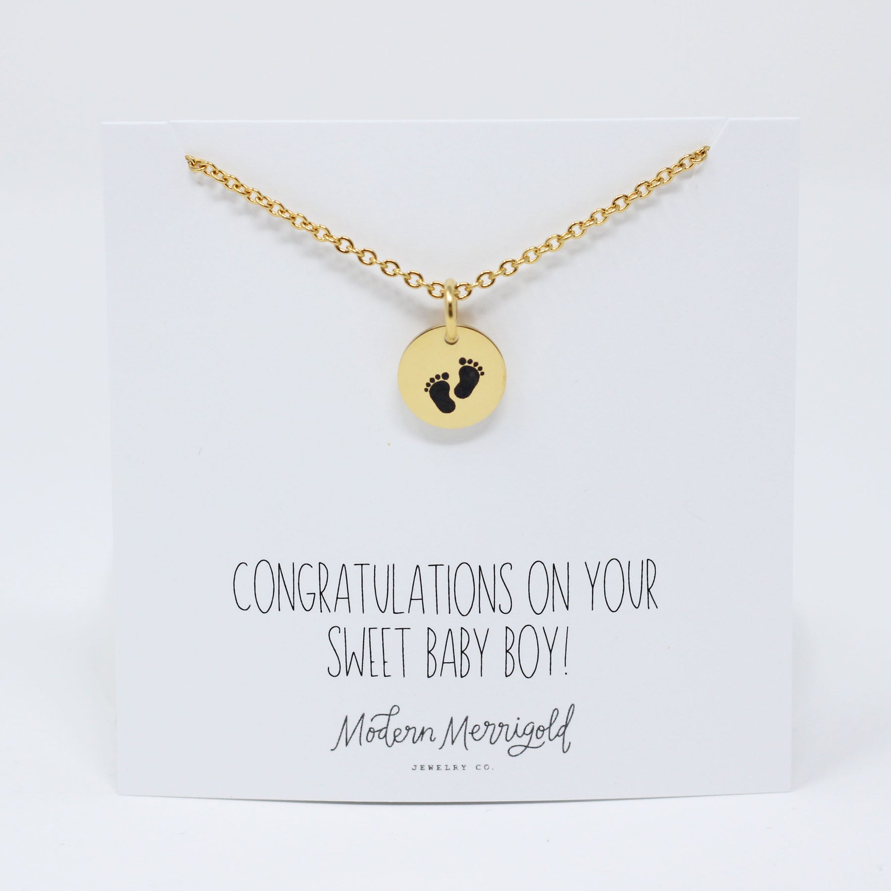 Lovely Store Message Card Jewelry - Personalized Gifts, It's a Boy necklace  Gift for mom | Baby